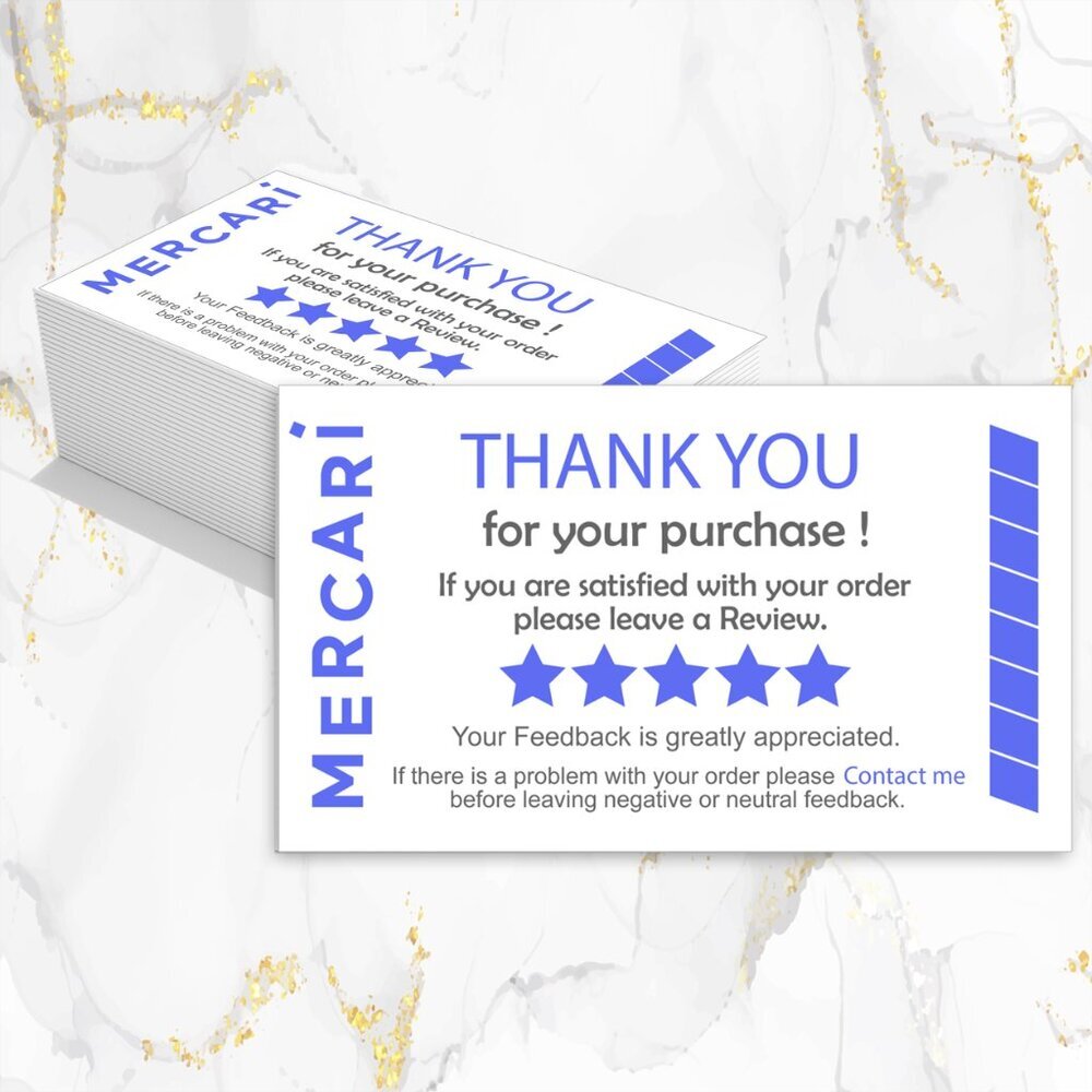 120 MERCARI Thank you cards